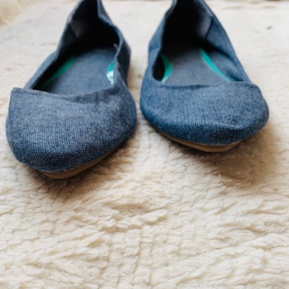 Denim Blue pointed toe Flats Gap size 8 GUC - Picture 5 of 6